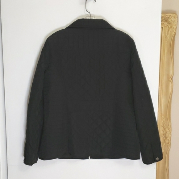 Ellen Tracy Quilted Black Jacket EUC L - Picture 6 of 10